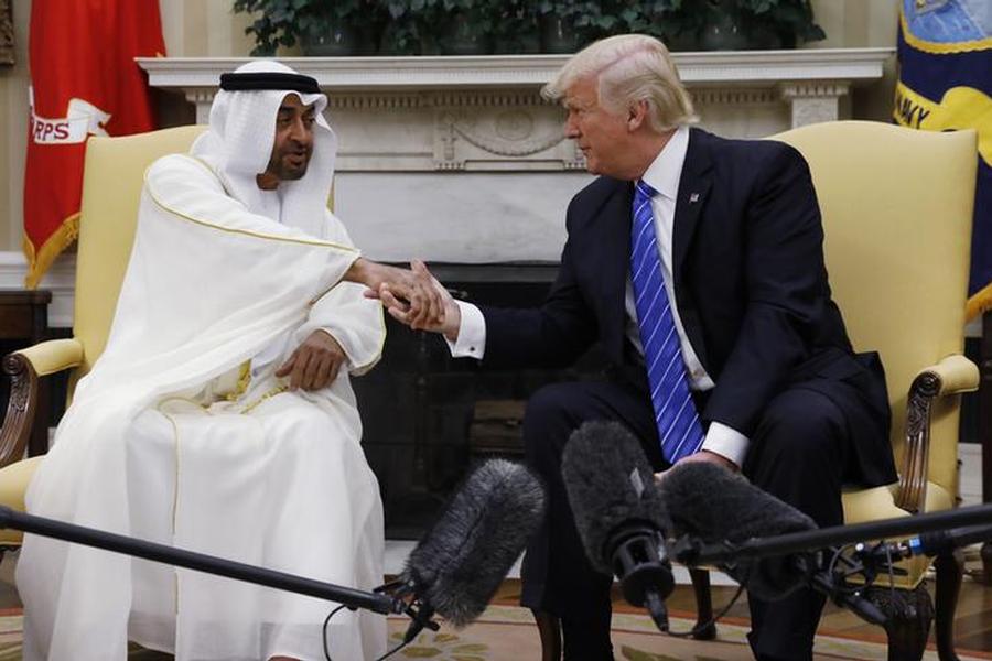 'Mohammed bin Zayed, Crown Prince and de facto ruler of the UAE Federation, visits Trump in Washington on May 15, 2017 ahead of US president’s trip to Saudi Arabia'